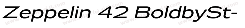 Zeppelin 42 BoldbySt字体转换